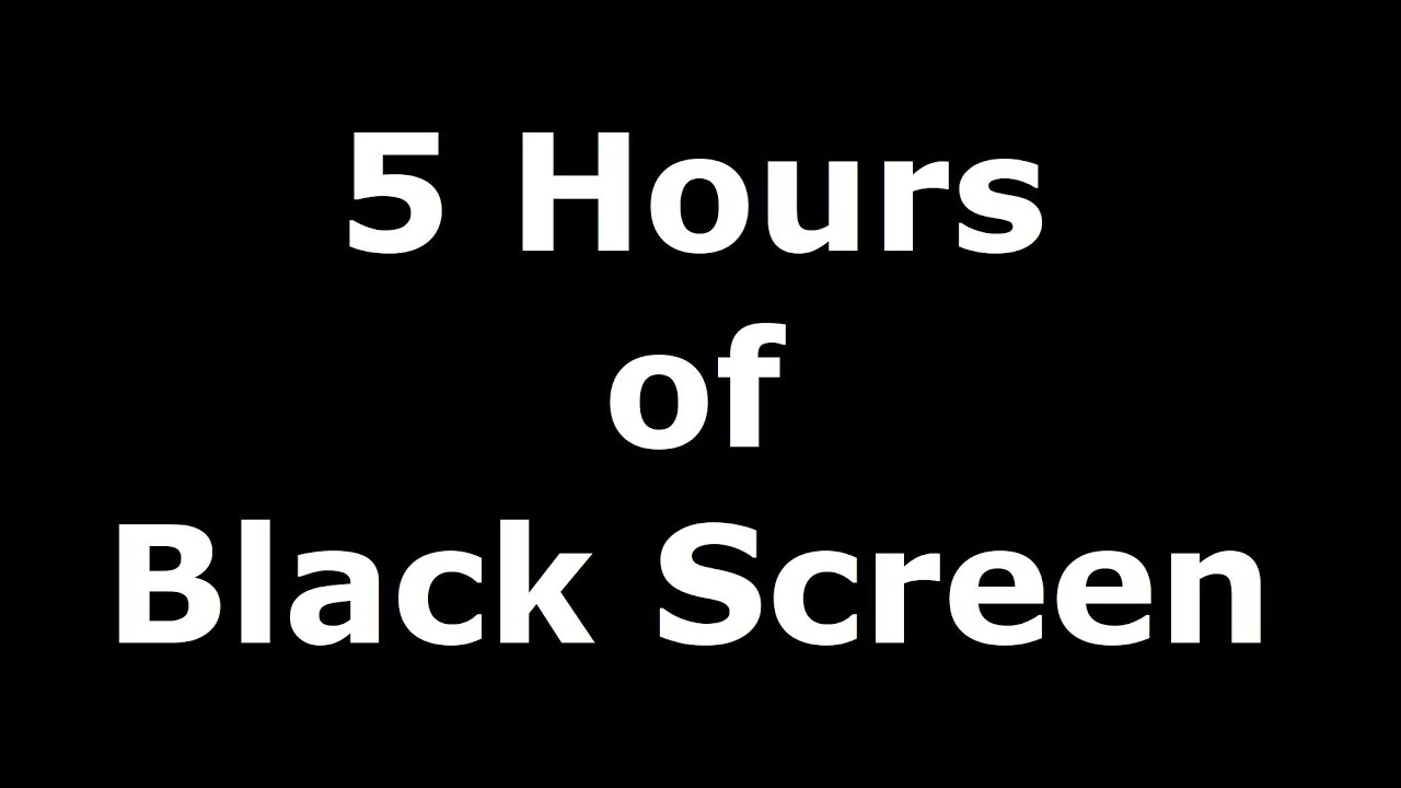 5 horas de tela preta:  Sono, Estudo e Relaxamento (Pure Black Screen)