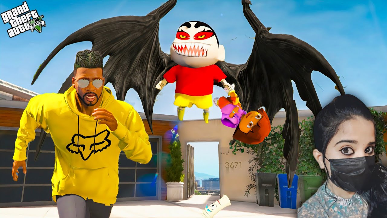 Shinchan Become Devil | Franklin Tries To Save - GTA 5 #194