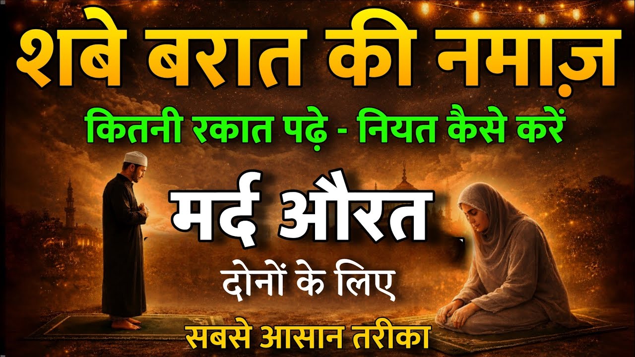Shabe Barat ki Namaz Ka Tarika !  6 Rakat Namaz, Dua e Nisf Shaban, Salatut Tasbih Explained 