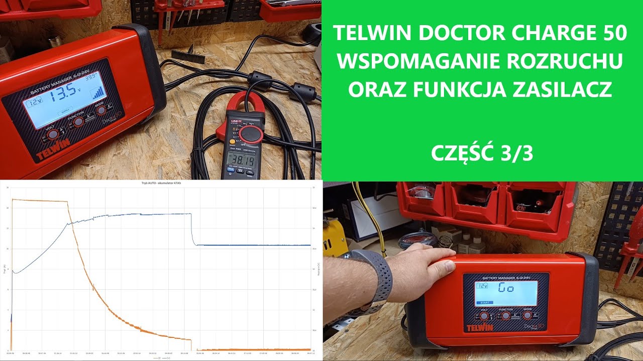 (3/3) Telwin Doctor Charge 50 - zasilacz i wspomaganie rozruchu