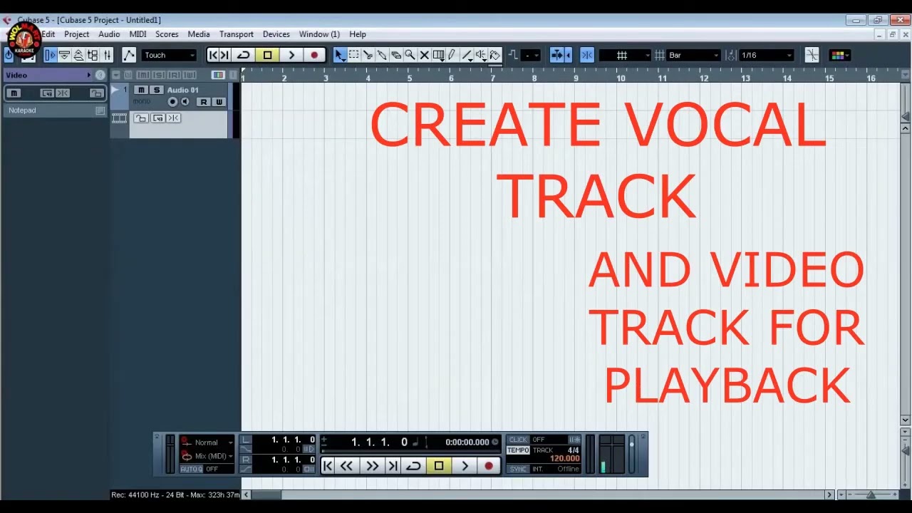 HOW TO RECORD VOCAL TRACK WITH VIDEO PLAYBACK FOR  BACKING TRACK IN CUBASE BEHRINGER UMC22