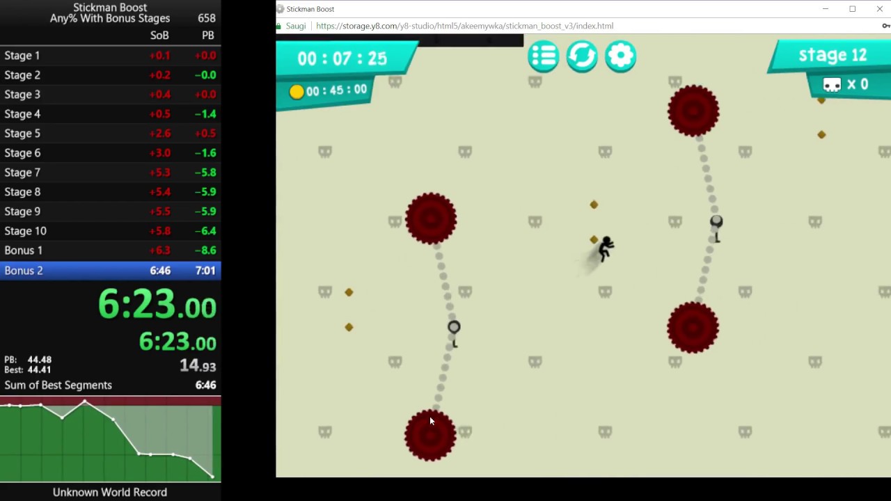 Stickman Boost - Any% With Bonus Stages - 6:52.64 [WR]