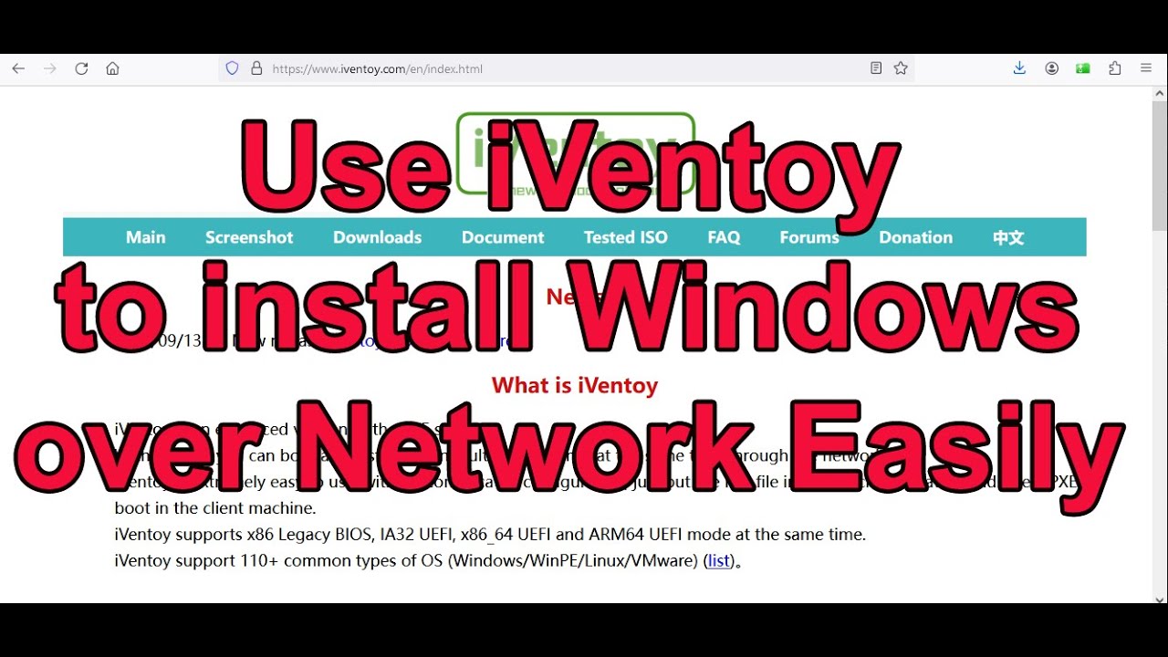 [Computer] Install Windows over Network using iVentoy