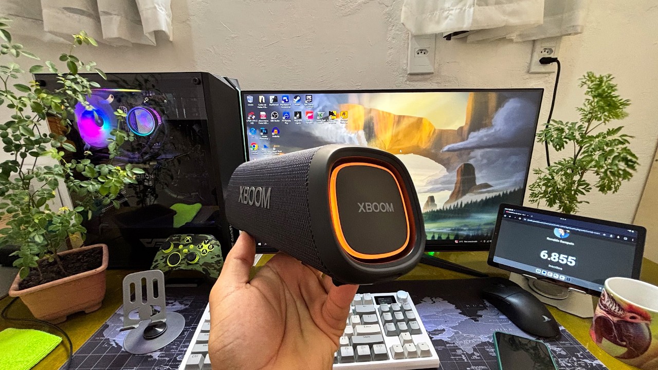 lg xboom go xg5s unboxing e teste caxinha de som com bateria longa duração