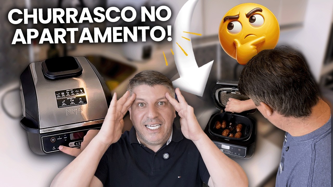 CHURRASCO DENTRO DO APARTAMENTO?! Testei na Airfryer Ninja em um Domingão Chuvoso! 🥩🔥