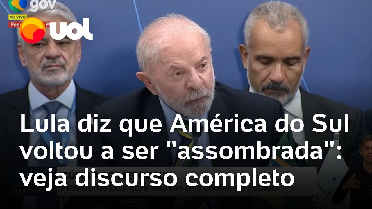Lula vê América do Sul 'assombrada' pela presença militar, cutuca Enel e+; veja discurso no Mercosul
