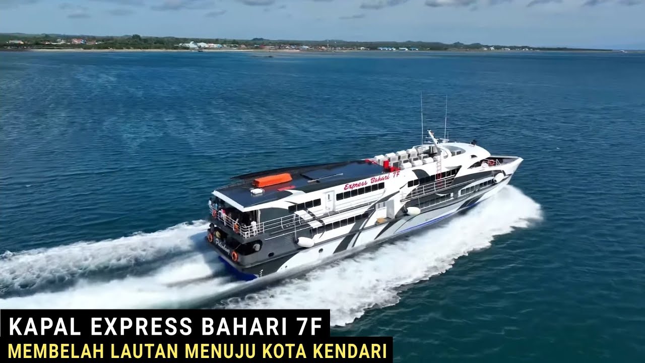 Membelah Lautan, Kapal Express Bahari 7E Rute Raha - Kendari Dikejar di Tengah Laut Dengan Drone