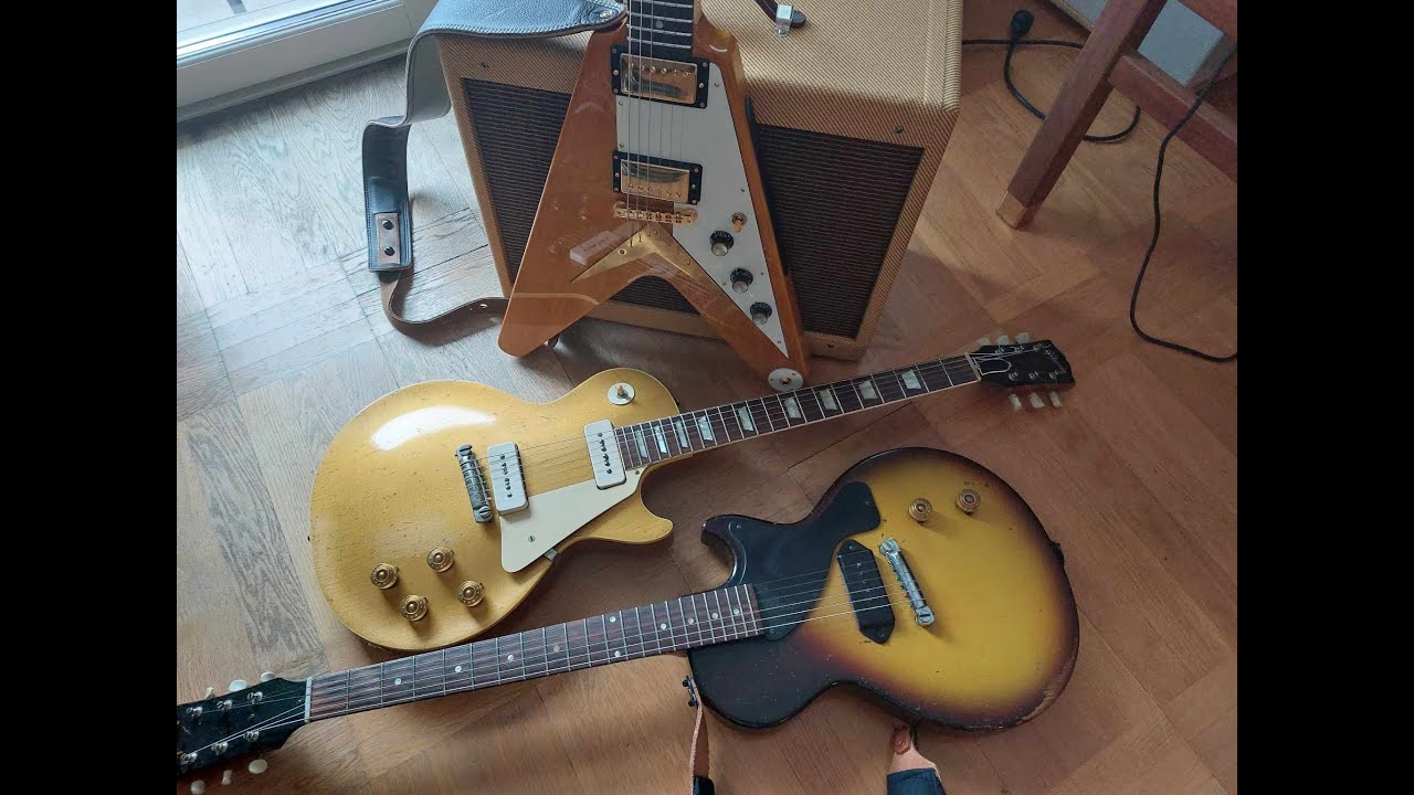 5F11 Fender Vibrolux - Gibson Goldtop, Junior, Flying V