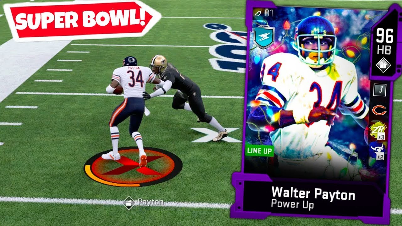 SUPER BOWL! WALTER PAYTON IS A TOUCHDOWN MACHINE! MADDEN 20 ULTIMATE TEAM