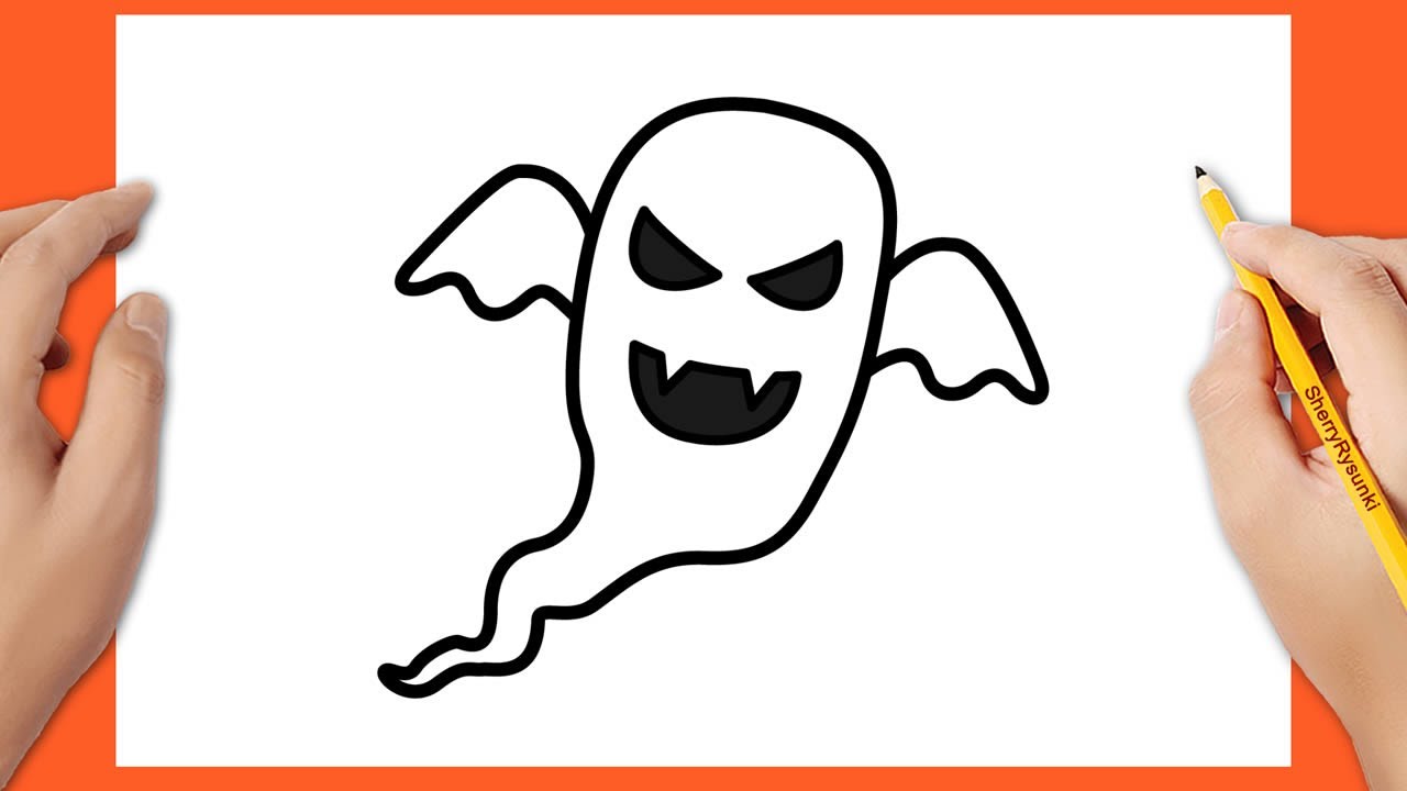Jak narysować strasznego ducha | Rysunki Halloween