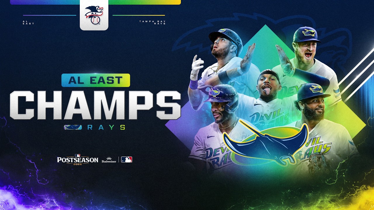 The American League No. 1 seed headed into the 2026 Postseason are the TAMPA BAY RAYS!