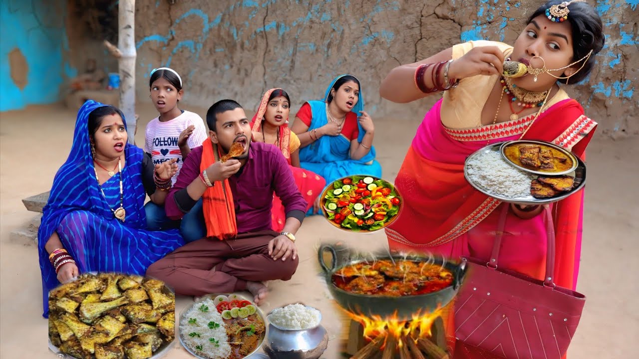 चटनी फुआ सास मछली के शौकीन/देखिए नईहर आते ही लंगडी फुआ मछली-मुर्गा कैसे खाने लगी,Khushboo comedy vid