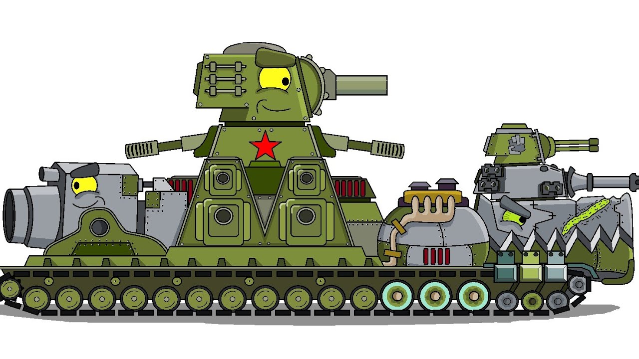 Как нарисовать Танк ГИБРИД КВ-44, КВ-54, КАРЛ | Из Мультики про танки