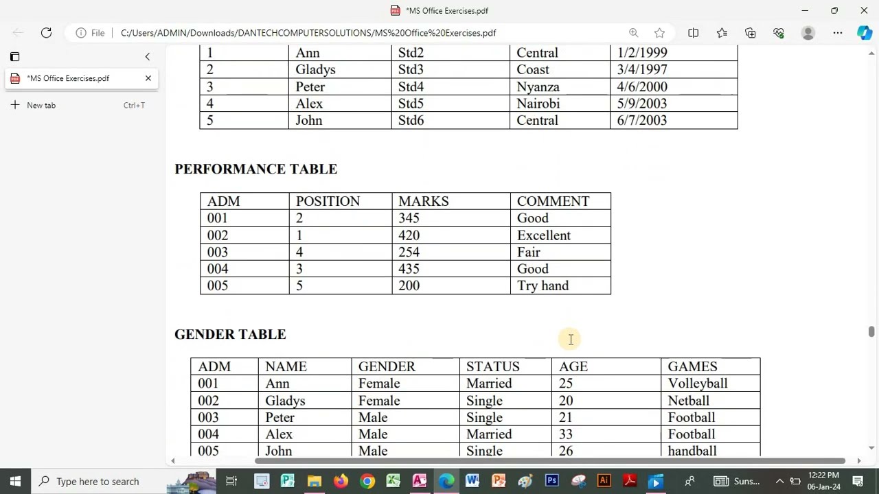 Microsoft Access Database Exercise 7 by Daniel Maundu