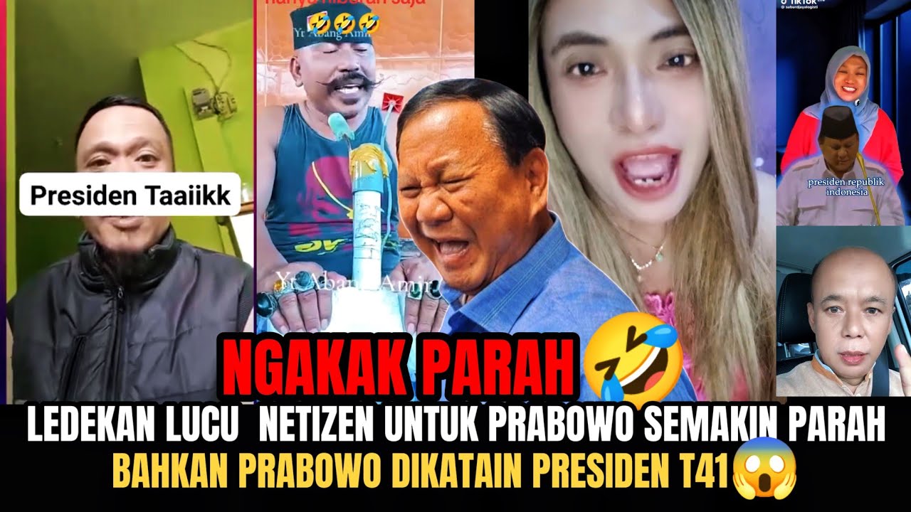 NGAKAK🤣‼️LEDEKAN LUCU NETIZEN UNTUK PRABOWO SEMAKIN PARAH‼️BAHKAN DIKATAIN PRESIDEN T41😱❓