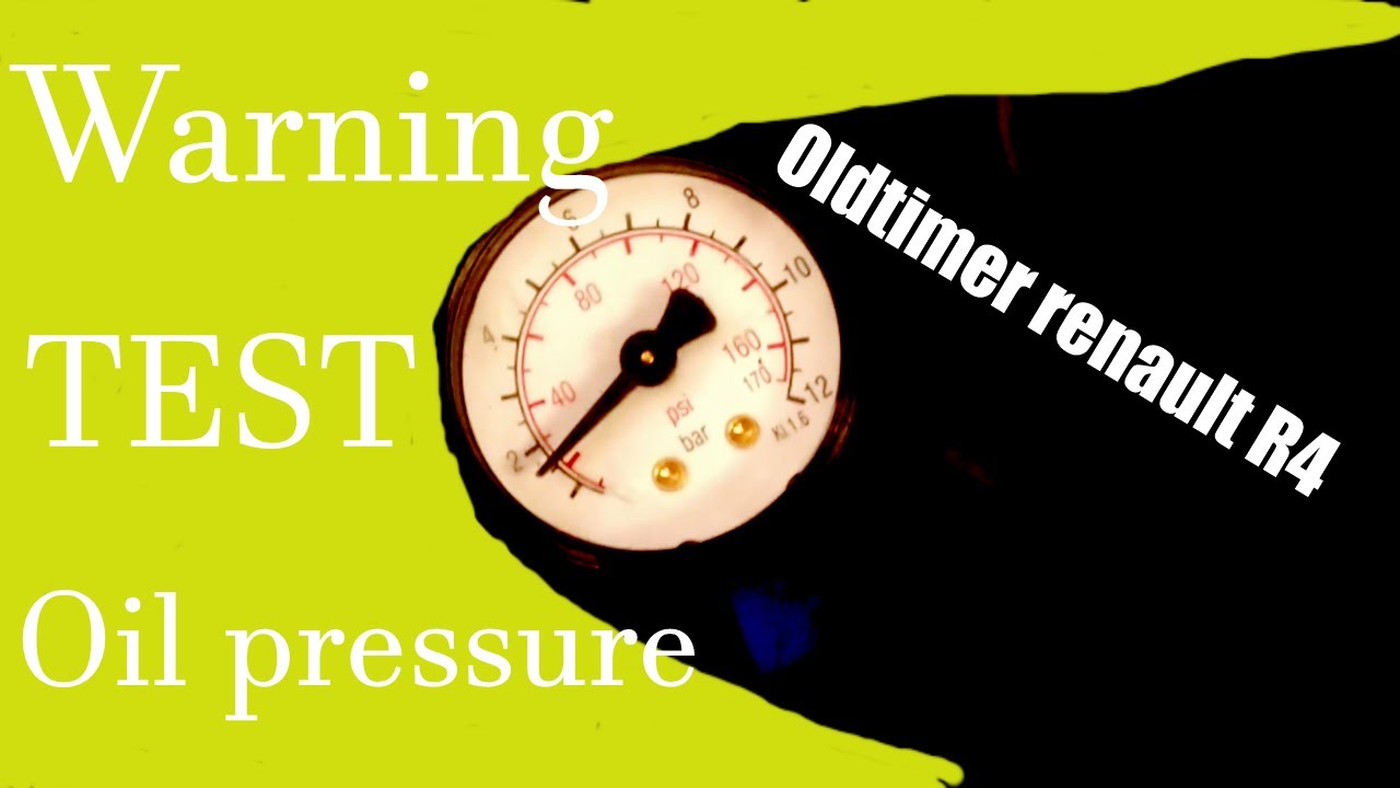 Oil pressure testing Renault R4 _ So Oldt