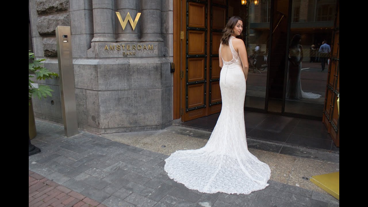 Fishtail en zeemeerminnen trouwjurken passen met Sabrina Putri