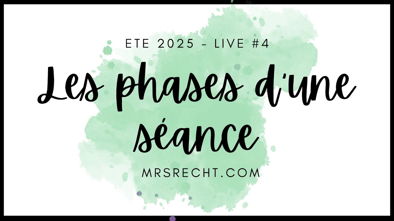 Professeur d'anglais - Phases d'une séance