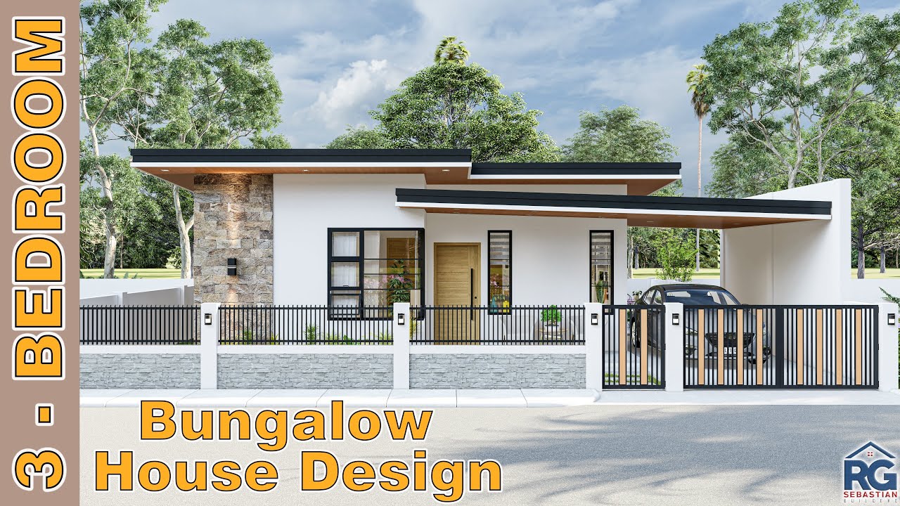 3-Bedroom Bungalow House Design #architecture #houseplans #home  #housedesign