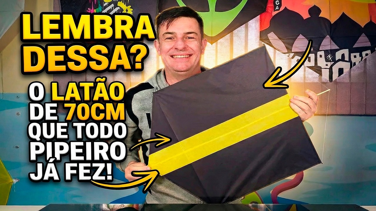 Como Fazer um Pipa Latão de 70 cm com Papel Listrado! 🪁 Simples e Divertido!