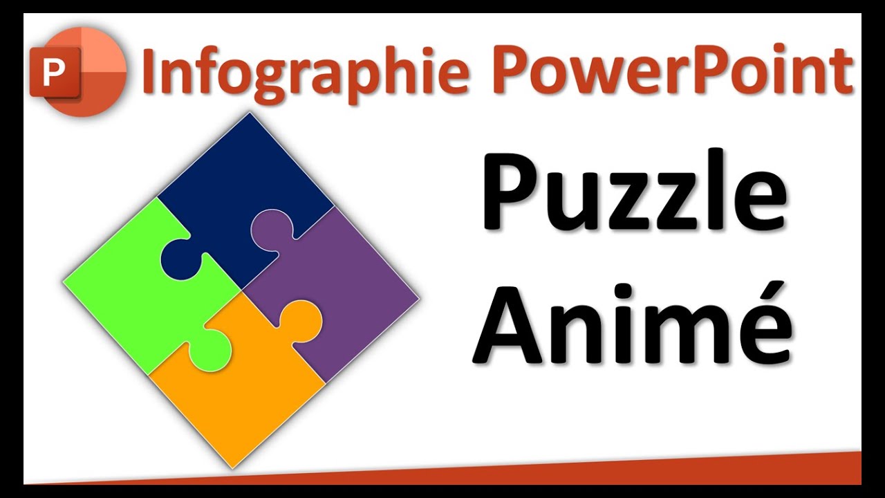 Infographie PowerPoint puzzle animé