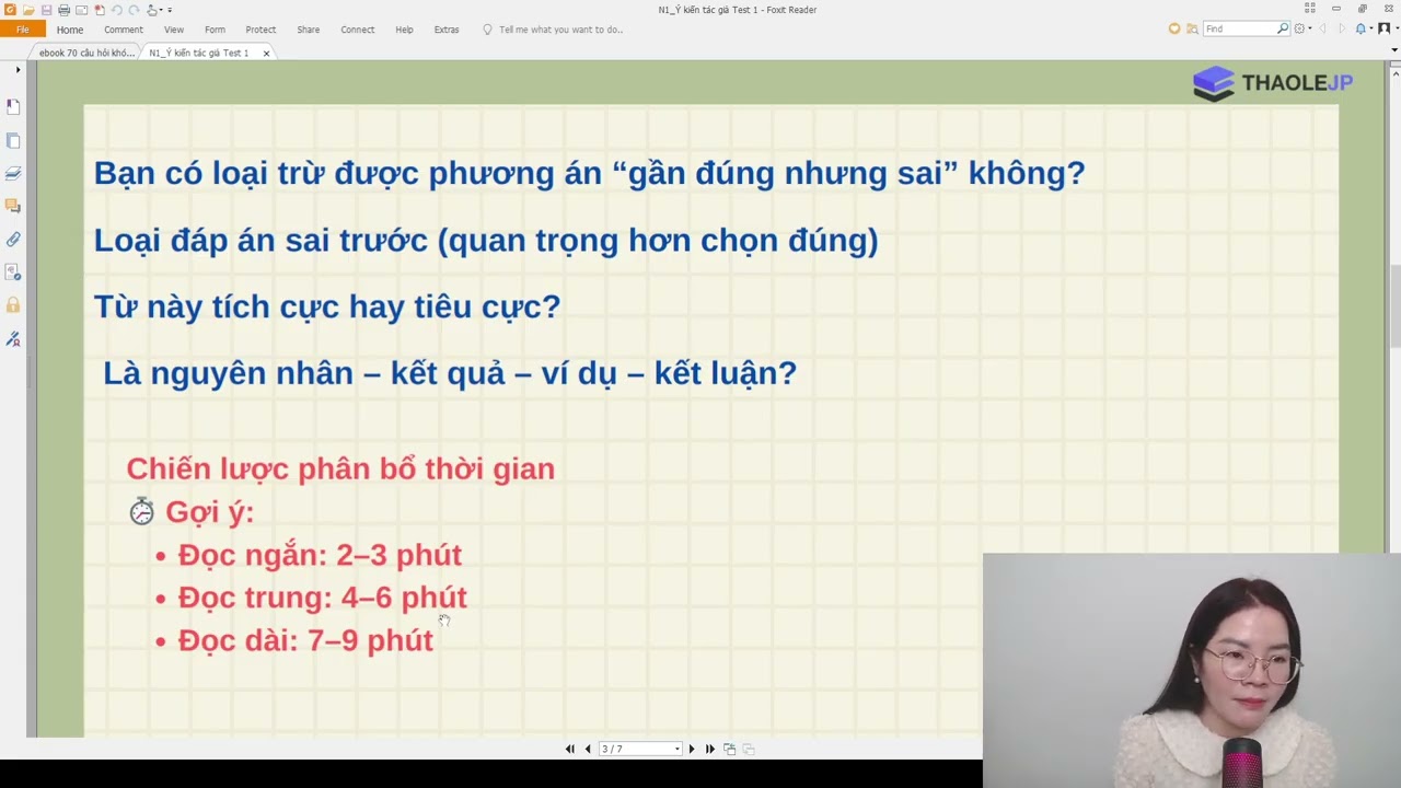 Livestream luyện đọc hiểu N1,N2_Buổi 3