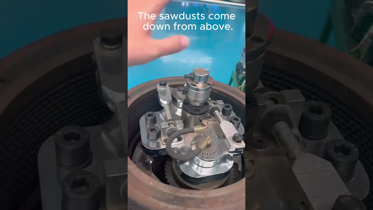 inside the pellet mill #machine #biomasswoodpellet #manufacturing #pelletmill #pelletmachine