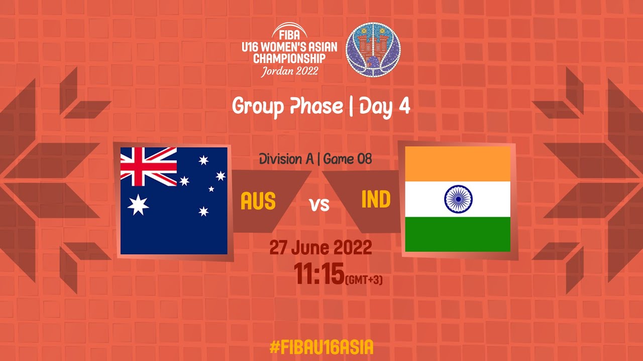 Australia v India | Full Basketball Game | FIBA U16 Women's Asian Championship 2022 | Division A