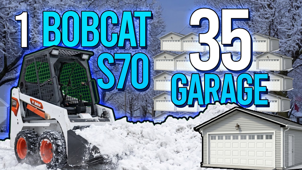 Bobcat S70 Snow Removal: One Good Man Clears 35 Garages in Radviliškis