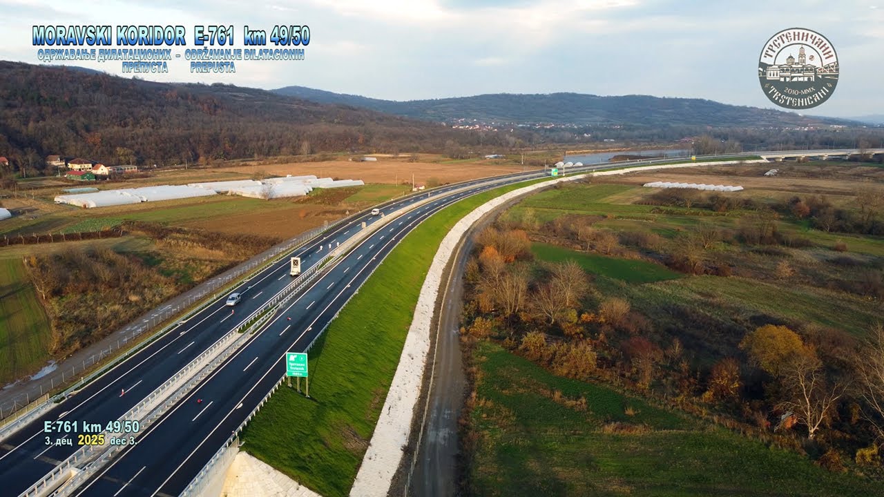 MORAVSKI KORIDOR E-761 km 49/50. ODRŽAVANJE DILATACIONIH PREPUSTA NA STRUKTURAMA. TST, 12. dec 2025.