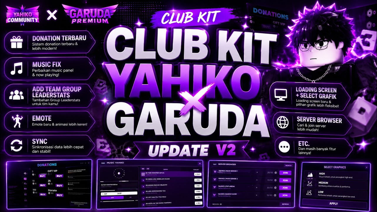 [FREE MODEL] CLUB KIT YAHIKO X GARUDA PREMIUM V2 | CLUB KIT PREMIUM | ASSETS ID