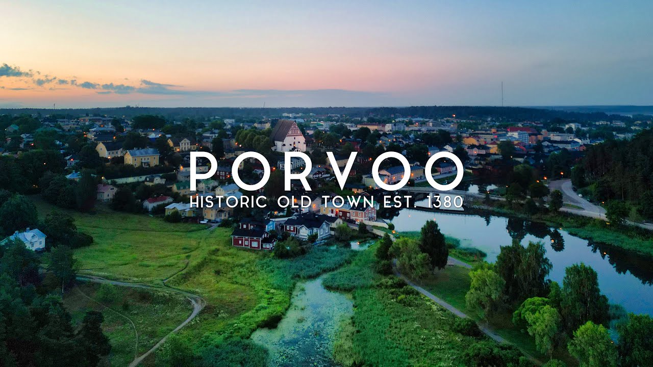 Porvoo Old Town | Finland Aerials Drone 4K