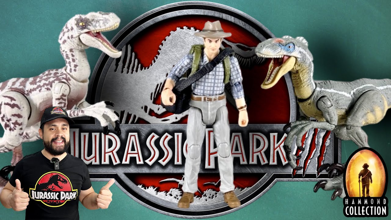 Unboxing de Velociraptors y Alan Grant de JURASSIC PARK 3 | Hammond Collection |