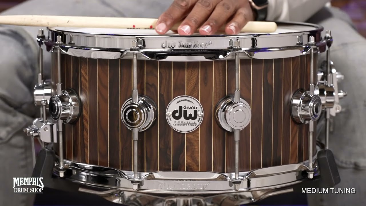 DW 14x6.5 Collector's Series Exotic 333 Maple Snare Drum - Ziricote Pinstripe (DR366514SSC-DC1)