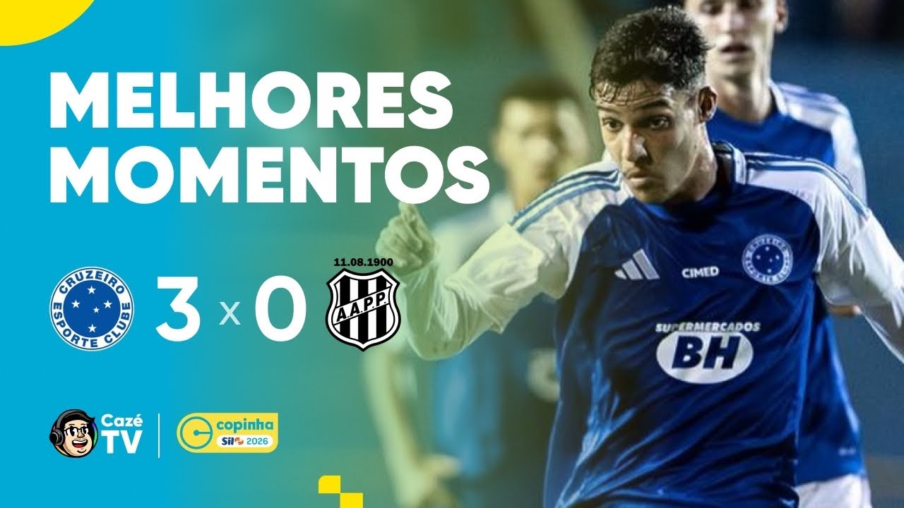 MELHORES MOMENTOS: CRUZEIRO 3 X 0 PONTE PRETA | COPINHA 2026 | TERCEIRA FASE