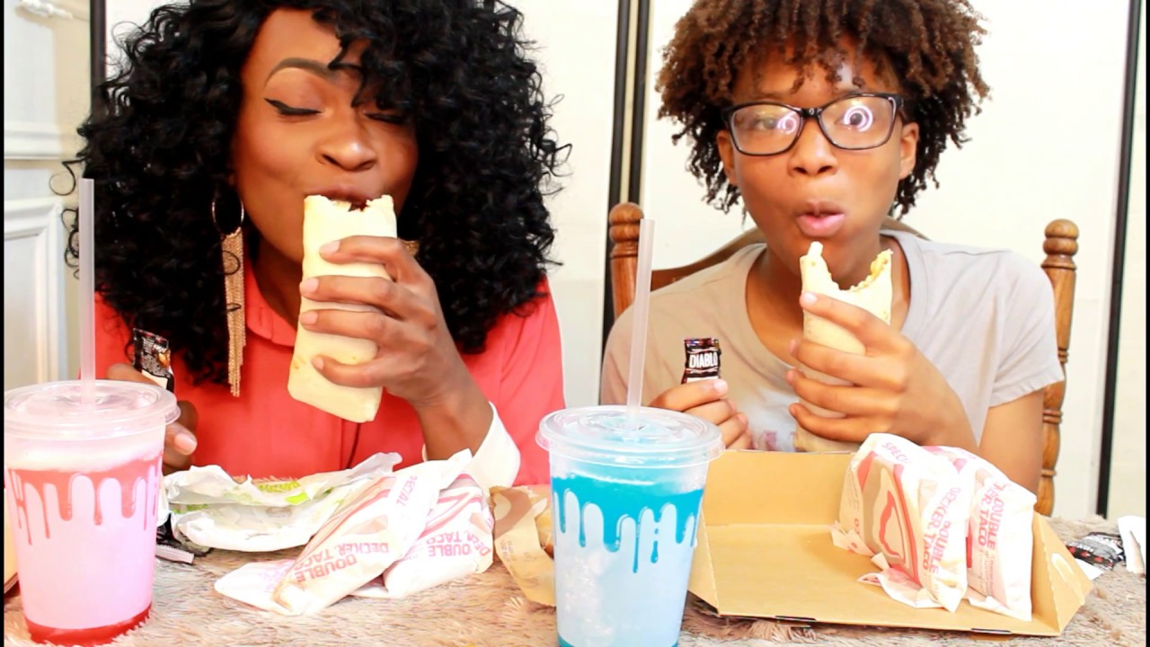 MUKBANG: TACO BELL NEW LOADED TACO BURRITO! EAT WITH US! YUMMYBITESTV