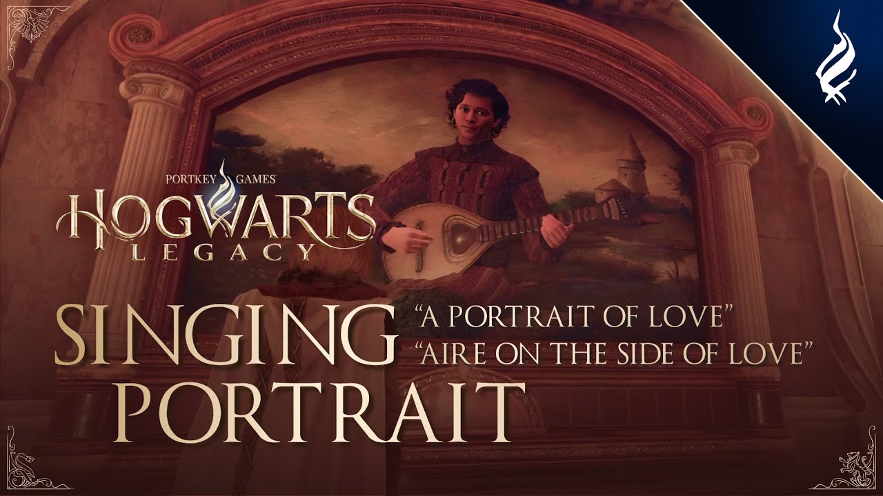 The Guitar / Lute Player in the Painting at Central Hall | Hogwarts Legacy Ambience