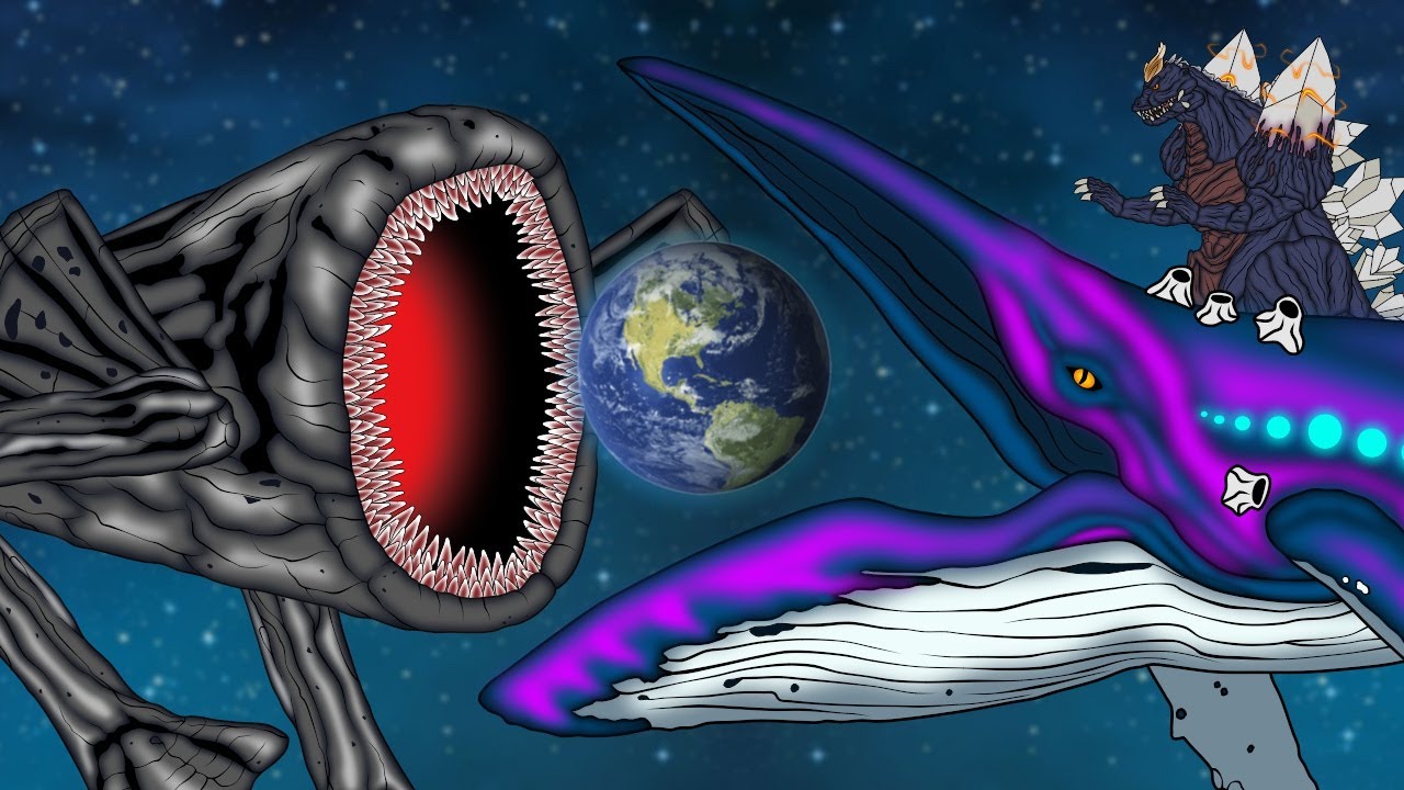 SPACE WHALE vs PREHISTORY SEA EATER vs SPACE GODZILLA