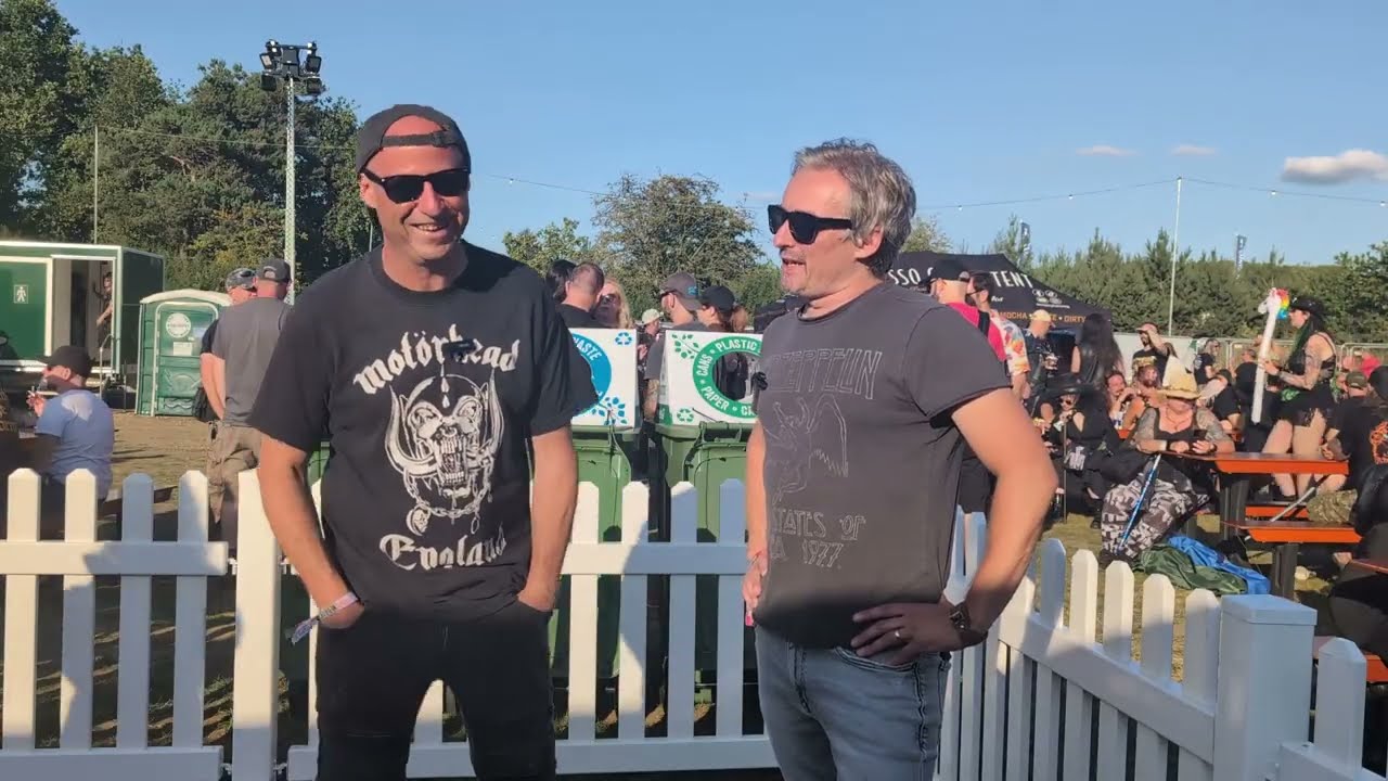 Joe from @OrangeGoblinOfficial chatting with Neil Jones #boa2025