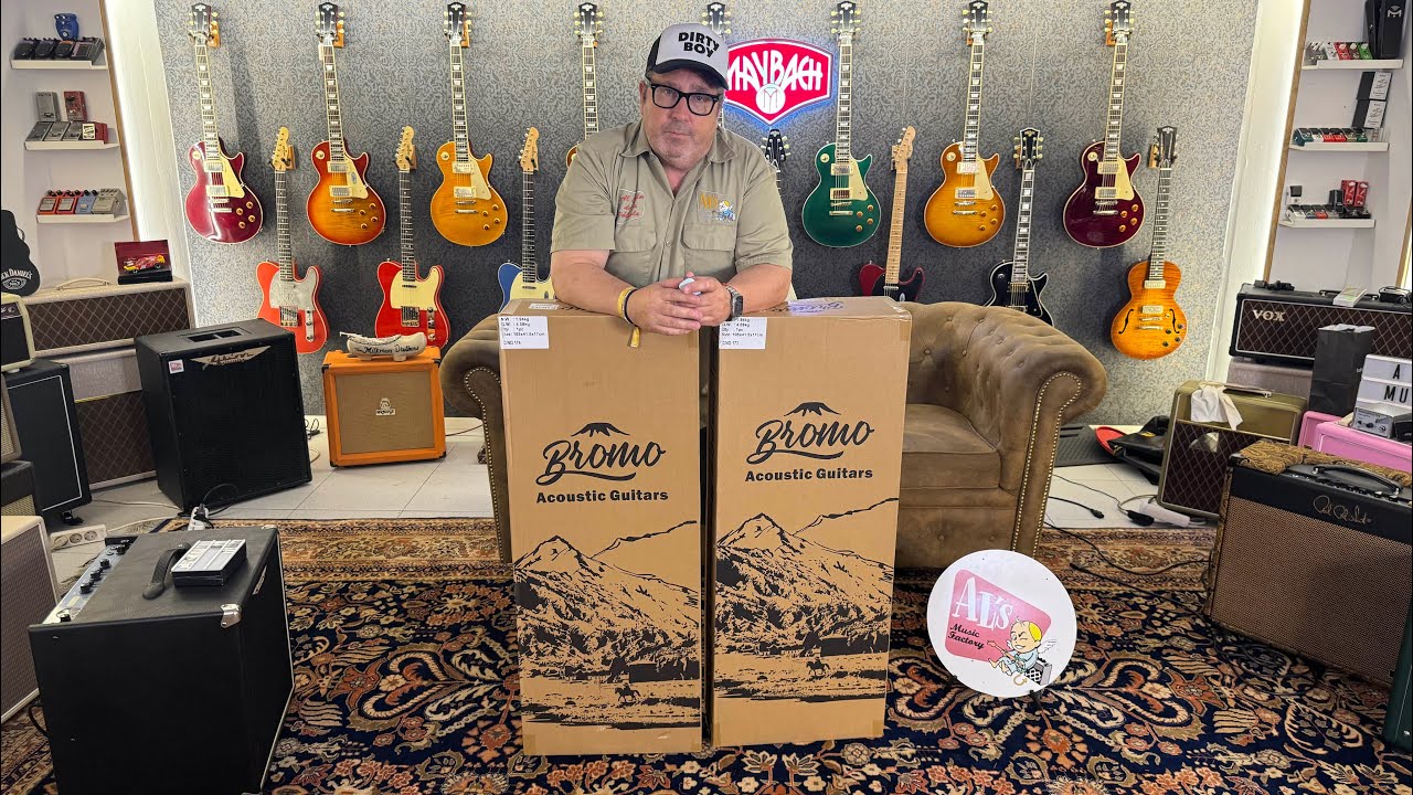 BROMO  GUITARS BAR5CE  Unboxing La Mejor Guitarra  Acústica  del Mundo Electrif Al’s Music Factory