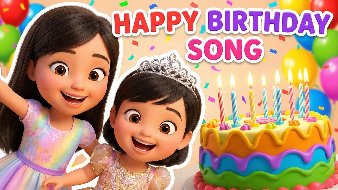 Happy Birthday Song 2026 🎂 Cute Baby Dance Party | Fun Kids Birthday Music | Bia & Zozo Kids