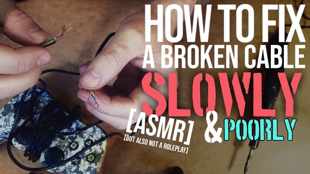 Fixing Broken Electronics (USB Controller Cable) | ASMR