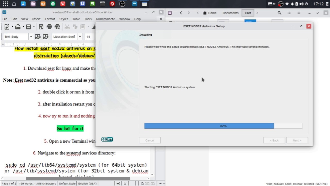 How install eset nod32 antivirus on systemd-linux based distrubition (ubuntu/debian/arch/solus)