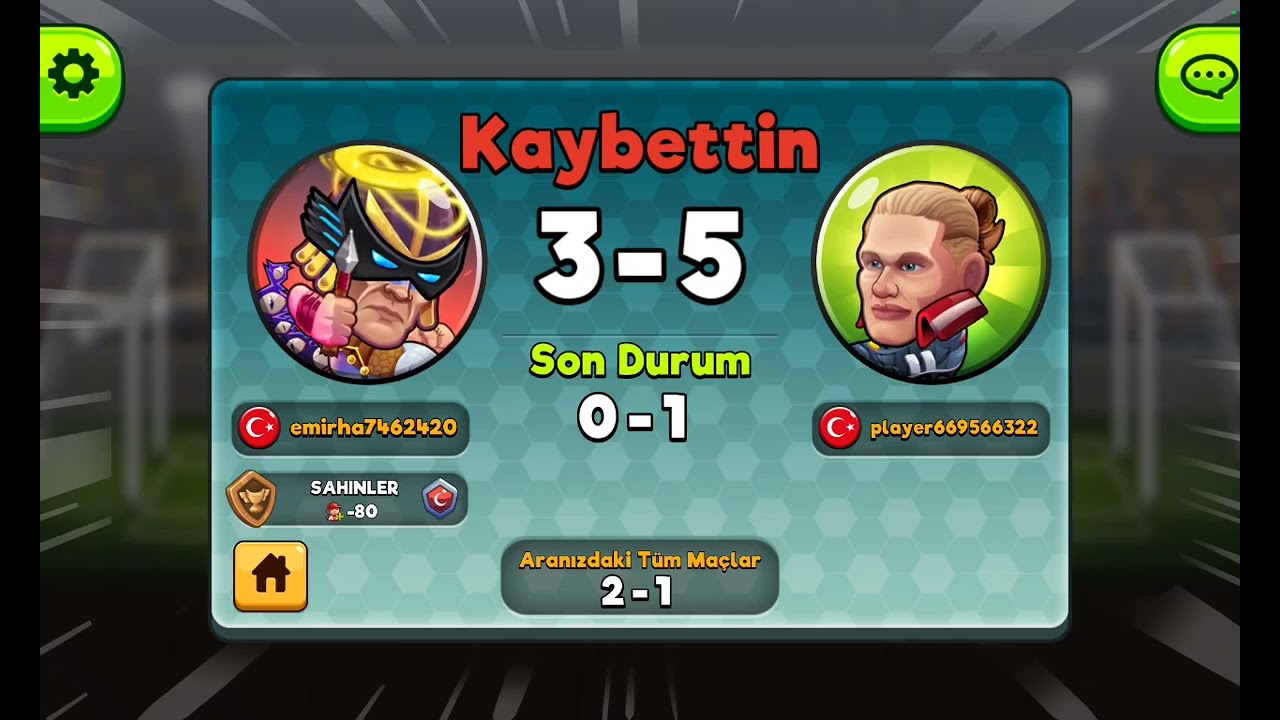 Bugün yusuf la maç yaptık