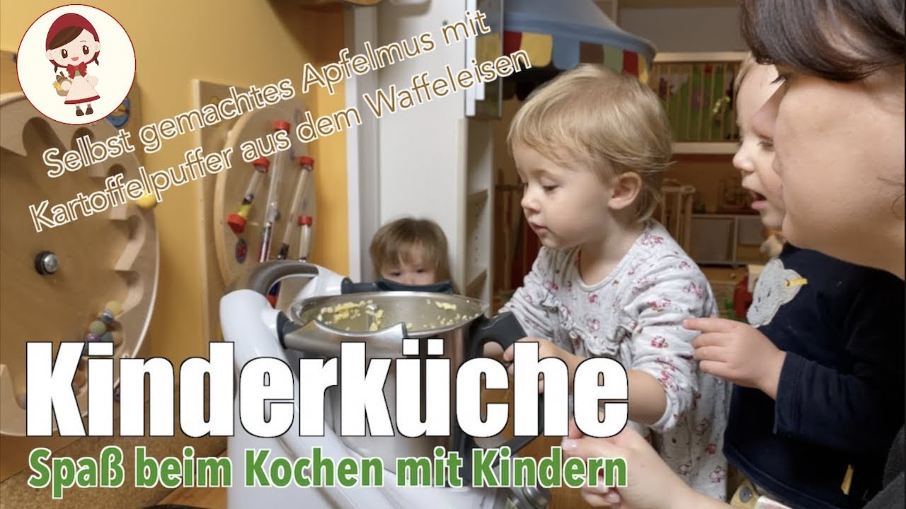 Kinderküche🤩👶🏻 | Apfelmus🍎 mit Kartoffelpuffer aus dem Waffeleisen🧇| Beschäftigung bei der Tagesmama