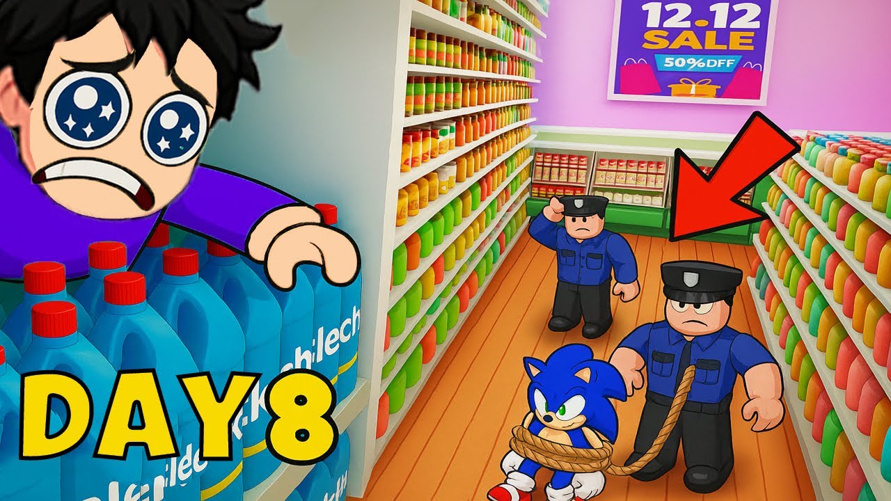 SURVIVE 7 DAYS IN A DEADLY SHOPPING MALL IN ROBLOX !!