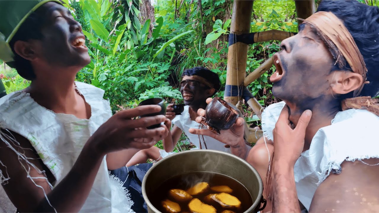 Resep Nenek Moyang Rimba Man Bikin Ramuan Herbal Jahe Rebus Penghangat Badan & Menyehatkan~