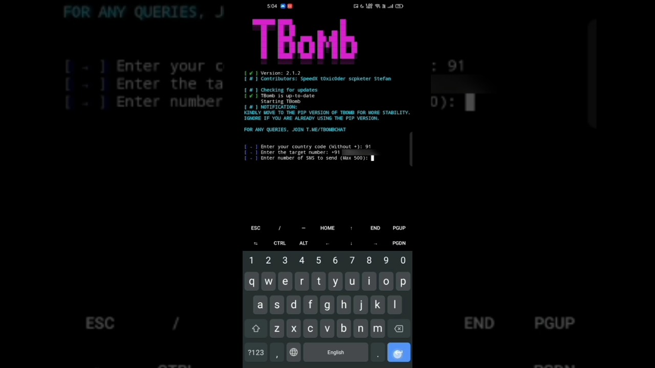 call and sms bombing with termux | termux hacking | prank with friend | hacking status #hacker 😈