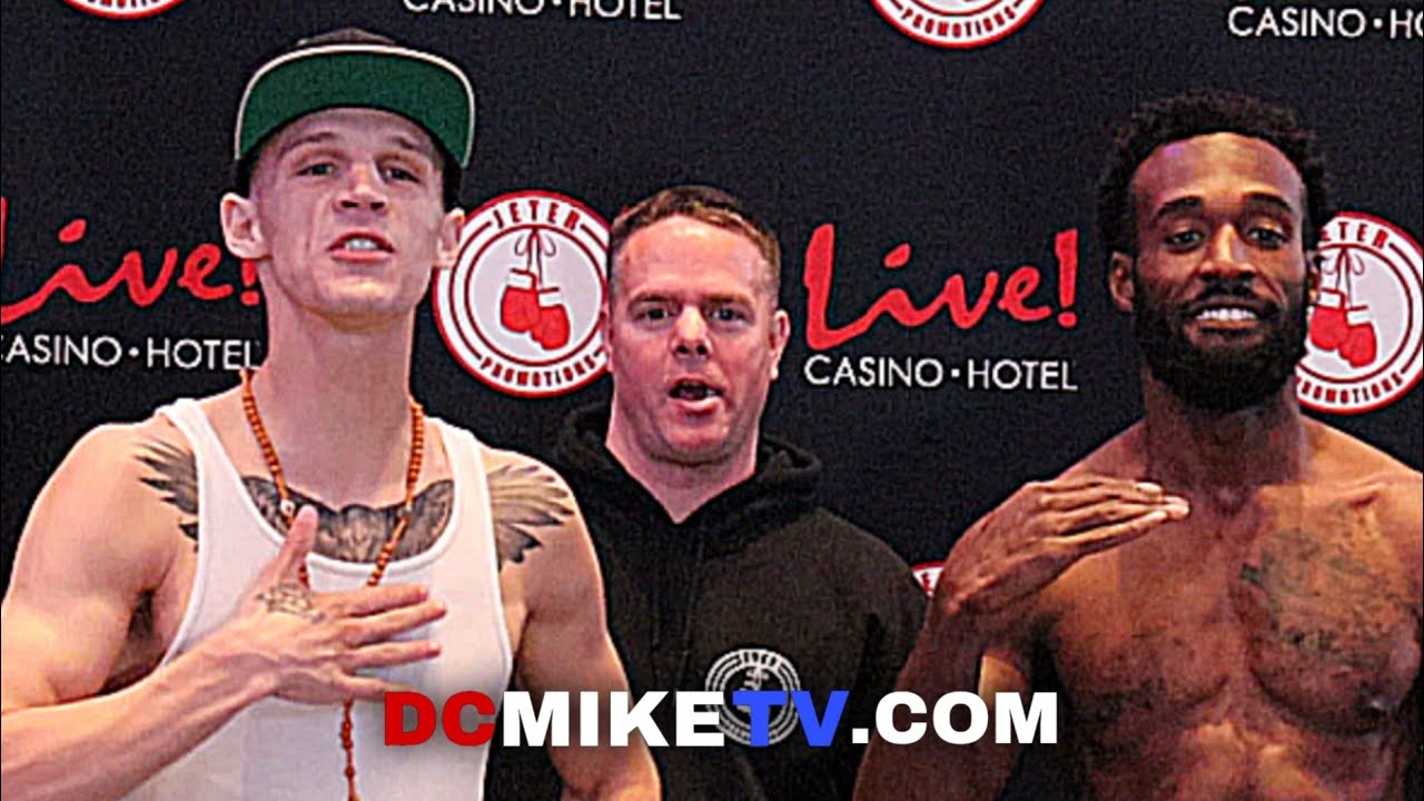 BAZOOKA JOE VEAZEY WEIGHS JN AND FACEOFF WITH RASHAD KILPATRICK FOR TONIGHT 147LB BOUT