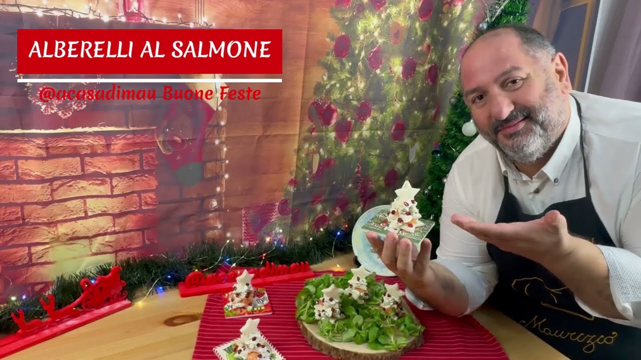 Alberelli di Natale al salmone | Antipasto facile e veloce